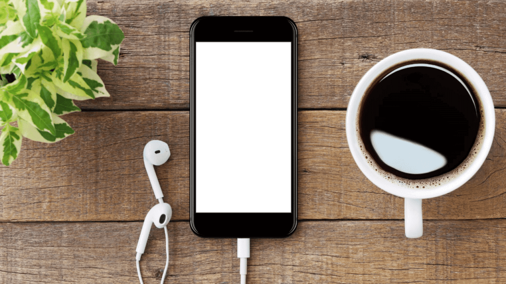 スマートフォンとコーヒー