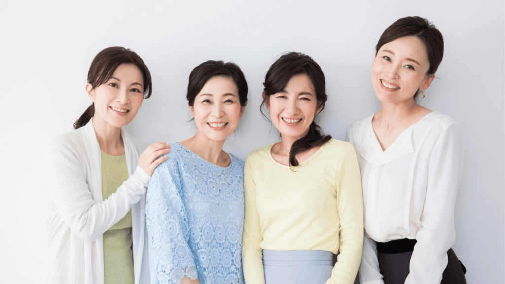 年代別の4人の女性
